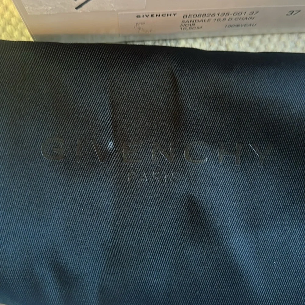 Givenchy Croc Embossed Ankle Strap 105 Chain Sandal - Picture 3 of 9